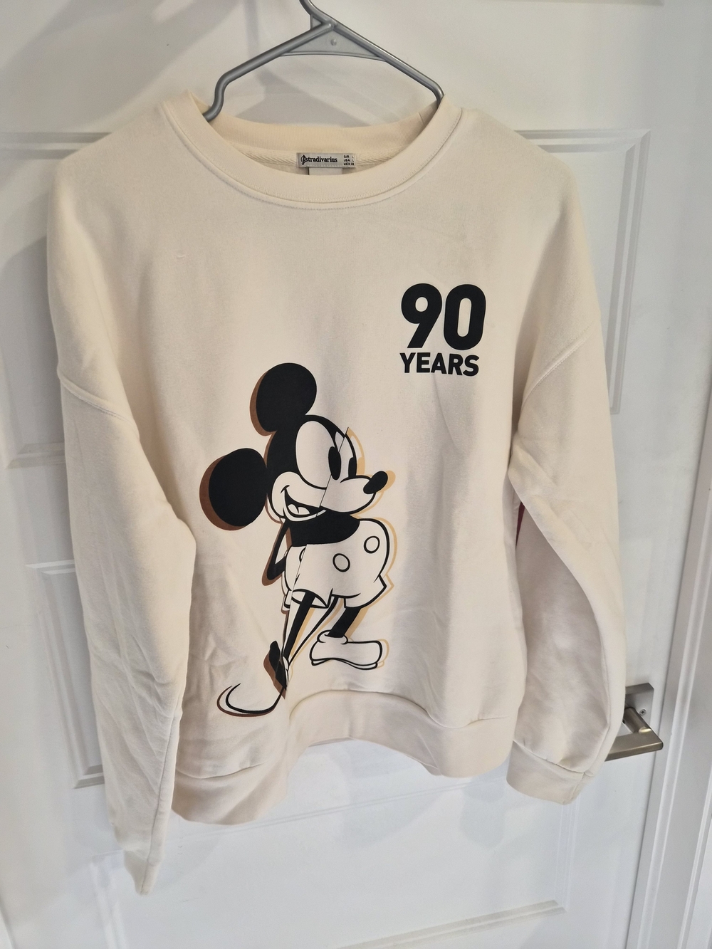 Disney 90 Years Cream Mickey Graphic Sweatshirt